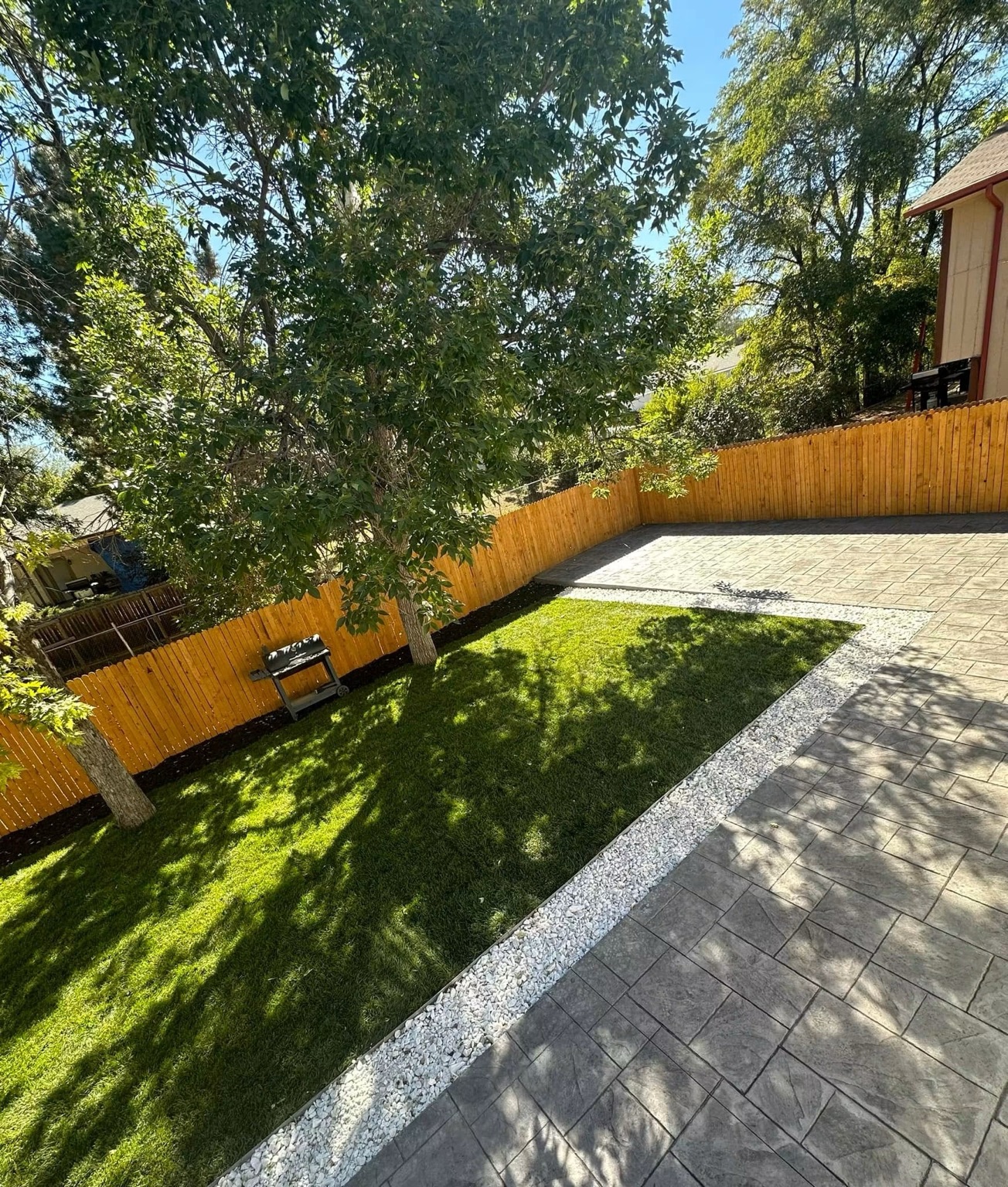 Completed outdoor construction project